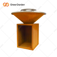 Foyer en acier corten rouille barbecue robuste barbecue robuste foyer barbecue