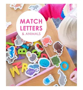 Aimants animaux pour enfants Aimants pour réfrigérateur avec lettres magnétiques ABC Kid Magnet for Alphabet Learning Foam Animals