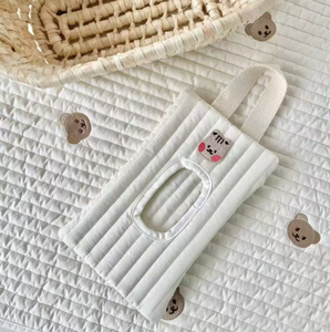 Boîte portable pour lingettes humides avec couvercle rabattable, sac de rangement suspendu pour voiture et poussette, porte-papier - Product Image 5