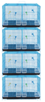 Cage à oiseaux portable en métal pour canaris et pigeons, grande cage double pour l'élevage de passagers, petite cage de reproduction pour moineaux et perroquets