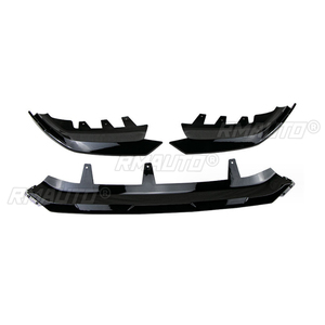ลิ้นกันชนหน้ารถยนต์สีดำเงา ABS สำหรับ BMW X1 IX1 U11 ปี 2022-2024 รุ่น MP Style - Product Image 3