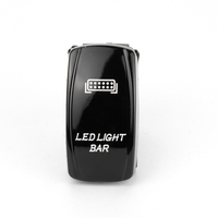 Su Geçirmez Rocker Anahtarı IP65 20A 24VDC Çift LED'li 5 Pinli Özel Etiketli Deniz Teknesi Elektrik Paneli için