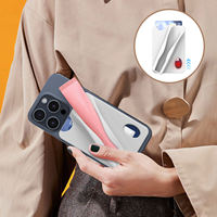 Support de carte arrière pour téléphone en silicone moulé par injection LSR OEM avec fente pour rouge à lèvres, accessoires de moulage en silicone personnalisés