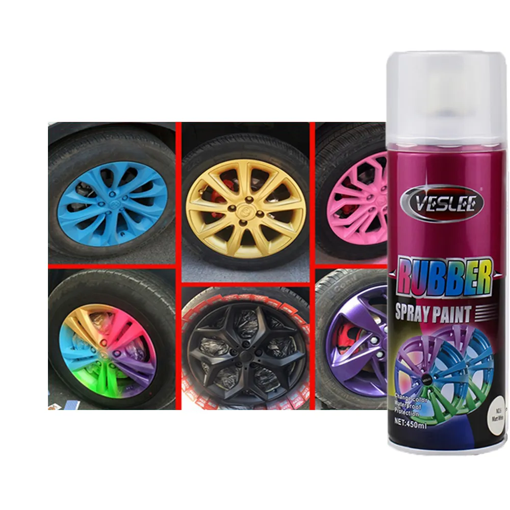 Auto pflege produkte Wasserdichte abziehbare Auto-Rad farbe Gummi farbe