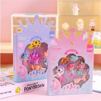 Kerstcadeaus Cadeaus Prijzen Snoepkleur Cartoon Zeemeermin Prinses Doos Rubber Briefpapier Gum Set