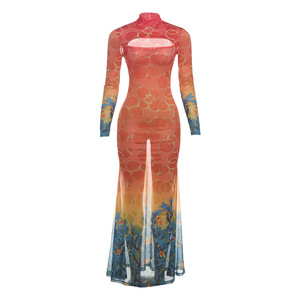 Nouvelle collection automne : Robes sirène sexy à lacets et imprimé unique pour femme – Sehe Fashion - Product Image 5