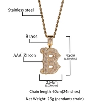 Nuevo Collar con Nombre de Letra Chapado en Oro con Circonita Cúbica 5A, Collar con Inicial de Letra Baguette para Mujer, Colgante Brillante