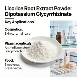 Extracto de Raíz de Regaliz, Polvo de Dipotasio Glicirrizinato 98% |   Agente Calmante para la Piel de Grado Cosmético - Product Image 3