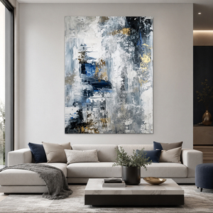 Home Decor Painting Textured Echoes Through the Mist <b>Canvas</b> Artwork <b>for</b> Hotel Living Room Interior Decoration Custom Size - Product Image 1