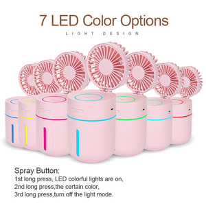 Mới phát hành 2023 USB xách tay 400 ml cầm tay mát Mist Air tạo độ ẩm với Fan cho trong nhà thông minh thiết bị gia dụng - Product Image 3