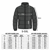Veste matelassée robuste en ripstop avec logo personnalisé sur le devant, pour homme, manteau d'hiver néo-zélandais, tailles S-5XL, coupe large, coupe-vent, imperméable et rembourrée