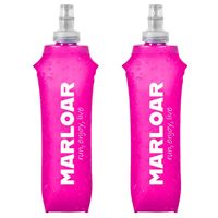 Lot de 2 bouteilles d'eau pliables en TPU, gourde souple de 500 ml pour la course à pied, la randonnée, le cyclisme, sans BPA, bleu