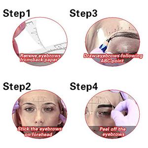 Tres tipos de formas de cejas Microblading regla pegatina entrenamiento tatuaje medición ceja herramienta de diseño - Product Image 4