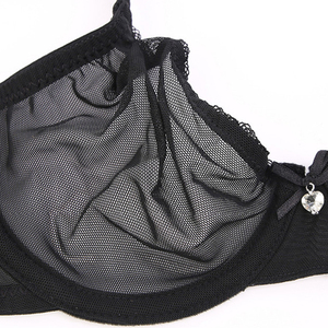 Ropa interior Sexy de dos piezas para mujer, transparente y <span class=keywords><strong>Sujetador</strong></span> de encaje Bragas, tanga, lencería erótica - Product Image 3