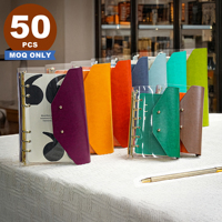 Carnet de notes à feuilles mobiles pour journal 2025, couverture en PVC transparent, mignon, mini 6 anneaux remplis, A7 A6 A5