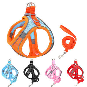 Harnais et laisse pour chien en maille respirante, réfléchissant et réglable, pour petits chiens - Product Image 6