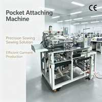 Nouvelle machine à coudre industrielle entièrement automatique pour l'attache des poches de jeans et la couture en point noué avec moteur intégré