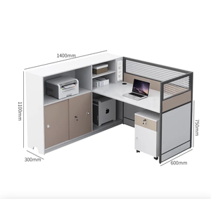 Estación DE TRABAJO DE PANTALLA DE OFICINA modular moderna de 6 asientos, escritorio de personal de hierro y MDF para uso en el hogar o la escuela y la Oficina - Product Image 6