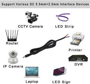 Cáp Mở Rộng DC DC 2.1Mm X 5.5Mm Bộ Chuyển Đổi Nguồn 12 Volt Dây Nối Dài Nam Sang Nữ Cho Camera An Ninh - Product Image 5