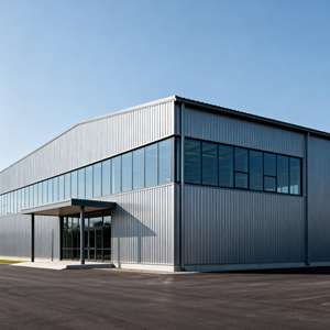 Edificio preingegnerizzato a due piani con struttura in acciaio per la progettazione del tetto della stazione di servizio e l'applicazione dell'officina - Product Image 1