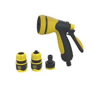 Seesa high quality 10 functions garden plastic wayer pressure gun water hose spray nozzle set