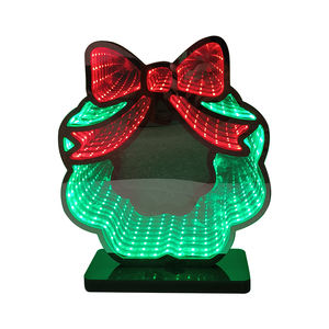 <span class=keywords><strong>Tube</strong></span> Néon Personnalisable RGB Cadeau de Noël Éclairage Néon Abysse Père Noël Miroir Lumières pour Anniversaire Déco - Product Image 1