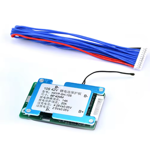 Placa de protección de batería de litio BMS 10S 42V 15A Equilibración y componentes electrónicos de control de temperatura incorporado - Product Image 1