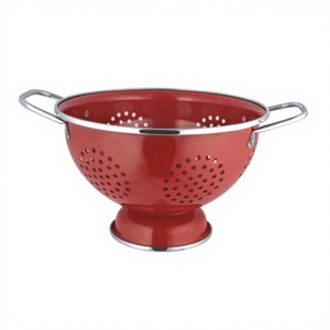 Everyday Blue Bubble Stainless Steel Pipe Handle Colander Metal Colander with Practical Design Different Colander - Product Image 1