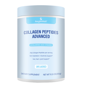 AegleWell OEM Polvere di Peptidi di Collagene Senza Sapore 265g Avanzata con Acido Ialuronico e Vitamina <span class=keywords><strong>C</strong></span> - Product Image 1