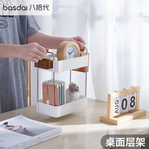 Double Layer Kitchen Spice Rack Desktop Storage Organizer With Metal Frame For Bathroom Sink And Counter Use - Product Image 3