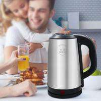 Bouilloire électrique en acier inoxydable de haute qualité, grande ouverture, 1,8 L, avec contrôle de la température