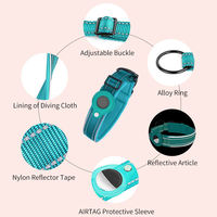 Collier Réfléchissant Réglable pour Chien et Chat avec Support AirTag, Rembourré et Doux, Étui AirTag Intégré, Accessoires pour Animaux de Compagnie – Vente en Gros