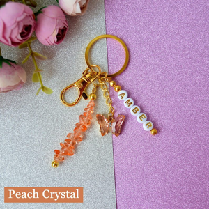 Llavero Personalizado con Iniciales y Mariposa <span class=keywords><strong>Transparente</strong></span> Estilo Boho para Uso Diario, Venta al Por Mayor - Product Image 3