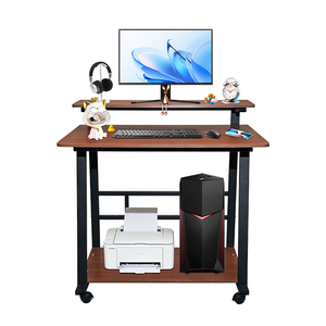 Bureau d'ordinateur pliable en bois simple, mini table mobile pour ordinateur portable, idéal pour petits appartements, chambres et comme table de chevet pliable pour l'école - Product Image 3