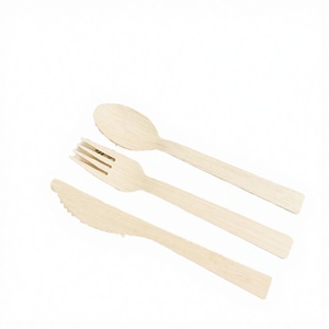 Nuovo Set di Posate Biodegradabili in Bambù, Include Coltello, Forchetta e Cucchiaio per Torte e Noodles - Ideale per il Ritorno a Scuola - Product Image 2
