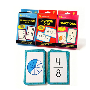Juego <span class=keywords><strong>de</strong></span> Tarjetas Educativas <span class=keywords><strong>de</strong></span> Matemáticas al por Mayor, Multiplicación, División, <span class=keywords><strong>Fracciones</strong></span>, 54 Tarjetas para Niños, Estudiantes <span class=keywords><strong>de</strong></span> Primaria, Herramientas <span class=keywords><strong>de</strong></span> Aprendizaje - Product Image 1