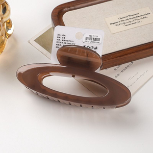 Pinza de Pelo Grande de 12 cm Estilo Coreano con Diseño Ovalado Hueco, Pinza de Plástico Engrosada para Cabello Abundante - Product Image 4