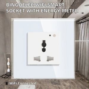 Prise intelligente IP44 16A UK/EU avec compteur d'énergie en plastique, prise universelle WiFi Zigbee NFC compatible SDK - Product Image 2
