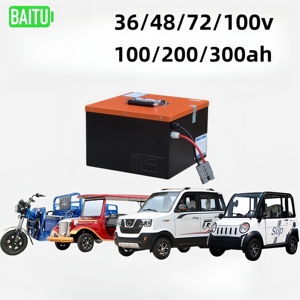 OEM ODM Free Rechargeable 36v 48v 72v 100ah 200ah 300ah Lithium Ion Battery Solar Golf <b>Cart</b> 24v LFP - Product Image 2
