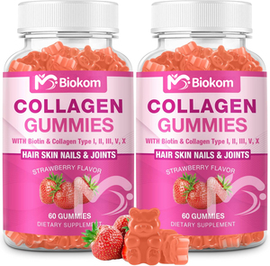 Nhà máy cung cấp OEM nhãn hiệu riêng 2000mg Collagen Gummies cho tóc da và móng tay với biotin, vitamin C & kẽm cho phụ nữ và nam giới - Product Image 1