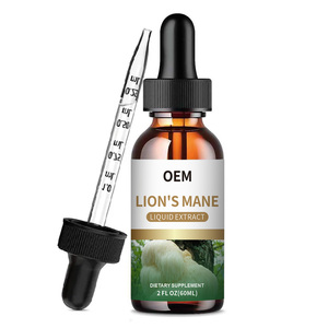 Nhãn hiệu riêng thuần chay hệ thống miễn dịch Booster & nootropic não bổ sung hữu cơ sư tử bờm nấm giọt chất lỏng - Product Image 1