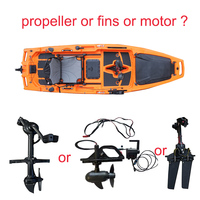 Kayak à pédales Viking de 9 pieds, 1 personne, en HDPE, modulaire, canoë de pêche en mer, prêt pour moteur électrique