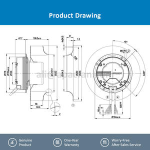 Ventiladores Centrífugos de Refrigeración EC para Trenes de Alta Velocidad, R3G250-AK41-71, 250 mm, 230 VCA, 490 W, 3.1 A, 3390 RPM, Rodamiento de Bolas OEM - Product Image 4