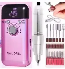 Rechargeable Dual-End Plastic <b>Nail</b> Drill Machine-Professional <b>Electric</b> <b>Nail</b> File with <b>Nail</b> Pusher Tool for Manicure & Pedicure - Product Image 1
