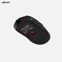 Souris de jeu sans fil rechargeable programmable GX49WR, triple mode 2.4G+BT5.0+Filaire, 26000 DPI, PAW3395DB, ultra légère 55g