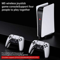 Nouvelle console de jeu vidéo sans fil rétro 64G 128G, dongle TV de jeu 4K HD avec manette intégrée, 3500/10000 jeux intégrés pour PS1/SFC/FC