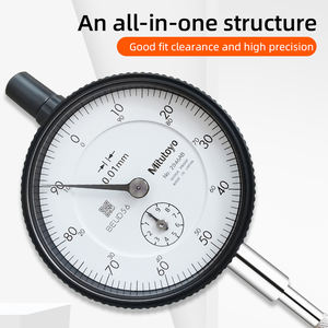 Originele <span class=keywords><strong>Mitutoyo</strong></span> 2046ab Wijzerplaat Indicator 0-10Mm Bereik Met 0.01Mm Graduatie - Product Image 2