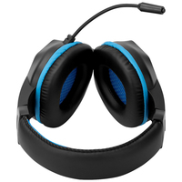 Casque de jeu WESDAR Pro - Casque filaire en métal et cuir avec microphone, haut-parleurs de 40 mm, audio double 3,5 mm + USB