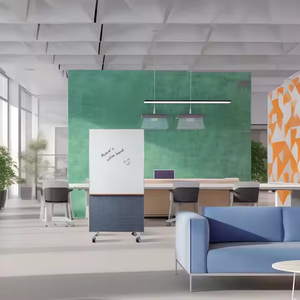 <span class=keywords><strong>Tableau</strong></span> de combinaison en verre à broches mobiles en <span class=keywords><strong>feutre</strong></span> doux multifonctionnel double face avec surface magnétique blanche lisse Fond blanc - Product Image 2