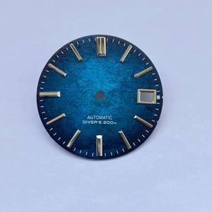 3D printed meteorite <b>face</b> 28.5mm dial watch accessory, with NH35 movement and metal material - Product Image 2